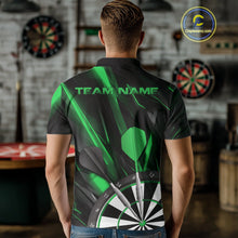 Load image into Gallery viewer, Custom Black And Green Dart Jerseys, Dart Polo Shirts For Men Team Jerseys IPHW9682