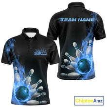 Load image into Gallery viewer, Custom Multi-Color Flame Bowling Tournament Shirts For Men, Women And Kid, Fire Bowling Jerseys IPHW9378