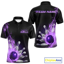 Load image into Gallery viewer, Custom Multi-Color Flame Bowling Tournament Shirts For Men, Women And Kid, Fire Bowling Jerseys IPHW9378