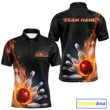Load image into Gallery viewer, Custom Multi-Color Flame Bowling Tournament Shirts For Men, Women And Kid, Fire Bowling Jerseys IPHW9378