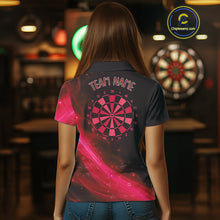 Load image into Gallery viewer, Dartboard 3D Lightning Darts Shirt For Women Custom Name &amp; Team Jersey | Opt3 - Red NYN0647