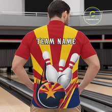 Load image into Gallery viewer, Custom Arizona Flag Bowling Quarter-Zip Shirts For Men, Bowling Tournament Shirt IPHW9264