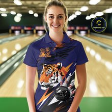 Load image into Gallery viewer, Custom Tiger Bowling Jerseys, Tiger Bowling Polo Team Shirts For Women IPHW9490