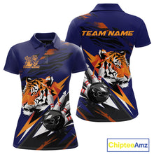 Load image into Gallery viewer, Custom Tiger Bowling Jerseys, Tiger Bowling Polo Team Shirts For Women IPHW9490