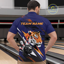 Load image into Gallery viewer, Custom Tiger Bowling Jerseys, Tiger Bowling Quarter-Zip Team Shirts For Men IPHW9490