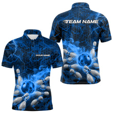 Load image into Gallery viewer, Custom Multi-Color Camo Thunder Lightning Flame Bowling Team Shirts For Men, Women And Kid IPHW9380