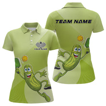 Load image into Gallery viewer, Custom Funny Pickles Play Pickleball Polo Shirts For Women, Pickleball Team Shirt IPHW9409