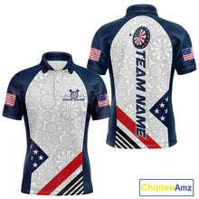 Load image into Gallery viewer, Custom Patriotic Dart Jerseys For Players, US Flag Dart Team Polo Shirts For Men IPHW9696