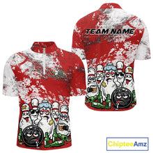 Load image into Gallery viewer, Custom Red Drunk Bowling Ball And Pins Bowling And Beer Shirt, Funny Bowling Jersey IPHW11264