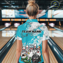 Load image into Gallery viewer, Custom Turquoise Blue Drunk Bowling Ball And Pins Bowling And Beer Shirt, Funny Jersey IPHW11265