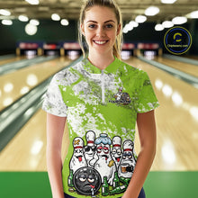 Load image into Gallery viewer, Custom Green Drunk Bowling Ball And Pins Bowling And Beer Shirt, Funny Bowling Jersey IPHW11266