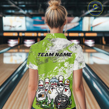Load image into Gallery viewer, Custom Green Drunk Bowling Ball And Pins Bowling And Beer Shirt, Funny Bowling Jersey IPHW11266
