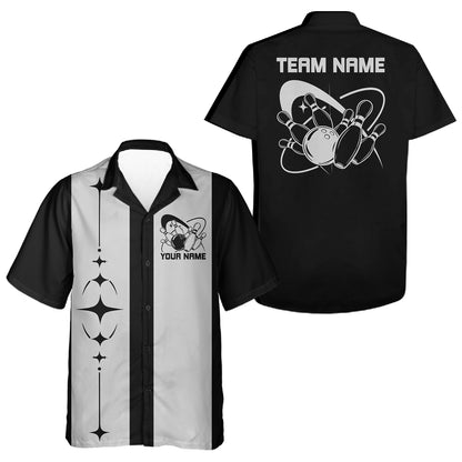 Personalized Classic Retro Bowling Team Shirt, Vintage Bowling League Shirt IPHW12226
