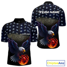 Load image into Gallery viewer, Custom Patriotic We The People Eagle Bowling Team Shirt For Men, Bowling League Shirt IPHW10200