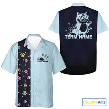Load image into Gallery viewer, Custom Retro 50S Cat Bowling Button Up Shirt Men And Women, Vintage Cat Bowling Shirt IPHW10096