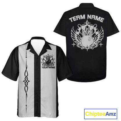 Custom Bowling King And Queen Retro Team Shirt, Matching Bowling League Shirt IPHW12248