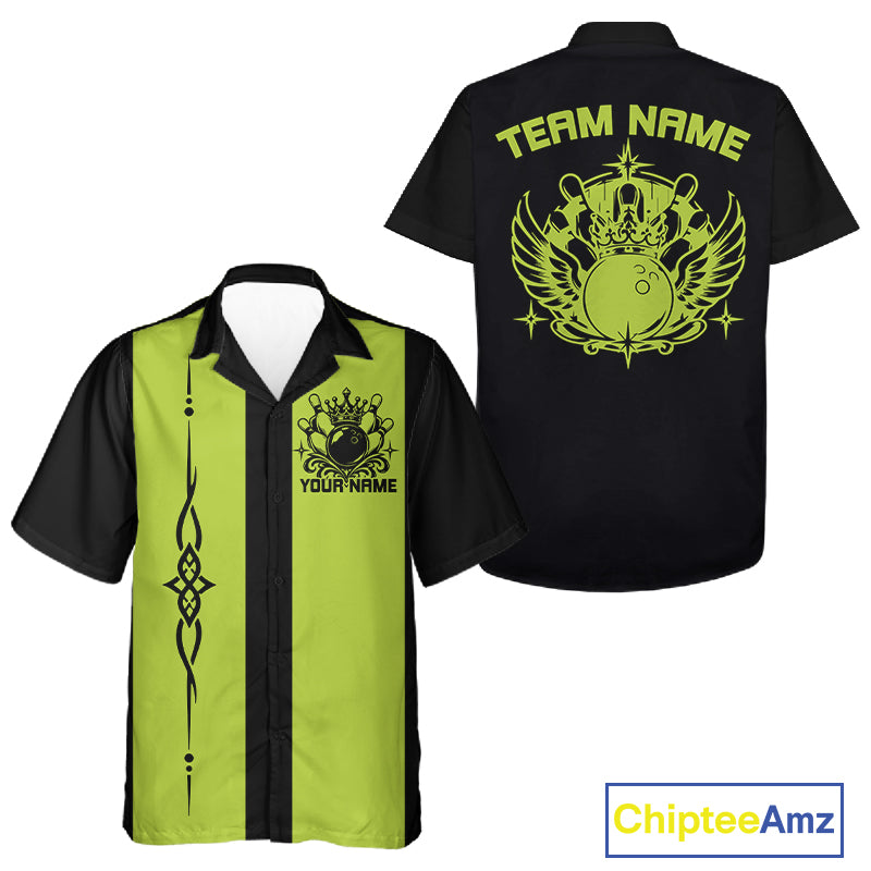 Custom Bowling King And Queen Retro Team Shirt, Matching Bowling League Shirt IPHW12248