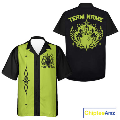 Custom Bowling King And Queen Retro Team Shirt, Matching Bowling League Shirt IPHW12248