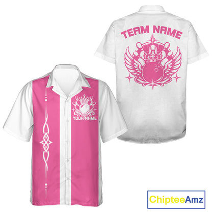 Custom Bowling King And Queen Retro Team Shirt, Matching Bowling League Shirt IPHW12248