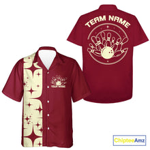 Load image into Gallery viewer, Custom Vintage Bowling Men And Women Hawaiian Shirts, Retro Style Bowling Team Shirt IPHW10078