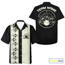 Load image into Gallery viewer, Custom Vintage Retro Style Tribal Bowling Team Hawaiian Shirts, Bowlers Outfit IPHW10082