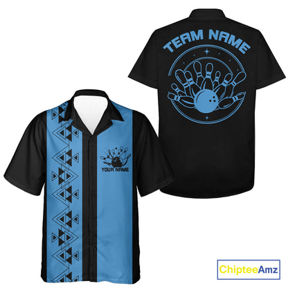 Custom Vintage Retro Style Tribal Bowling Team Hawaiian Shirts, Bowlers Outfit IPHW10082