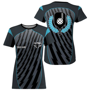 Custom Blue Pickleball T-Shirts For Women, Outdoor Pickleball Jerseys IPHW8199