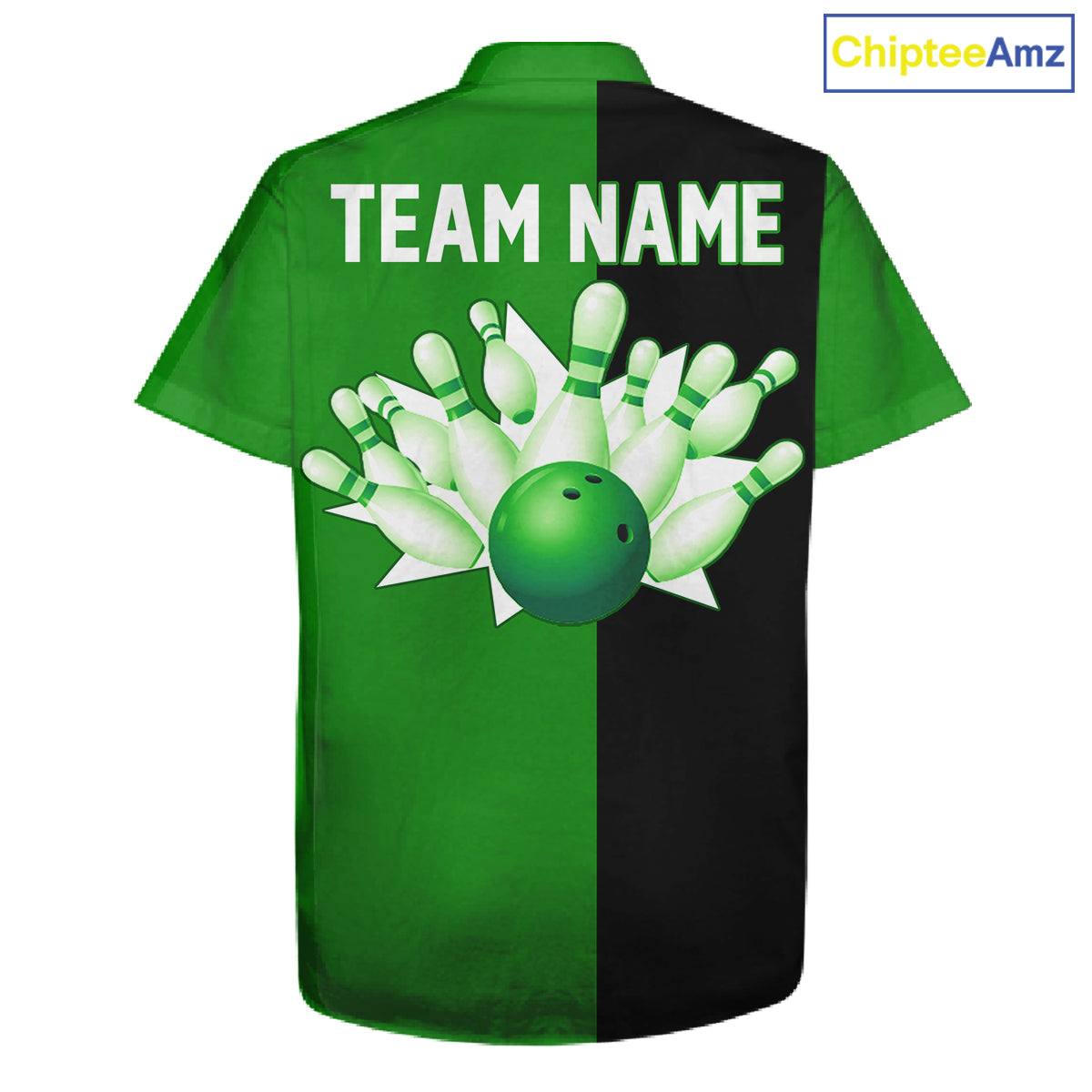 Green and Black retro vintage Bowling Hawaiian Shirt custom Bowling team jerseys NQS11564