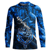 Load image into Gallery viewer, Love hunting deer blue camo personalized deer shirts, deer hunting Shirts NQSD21