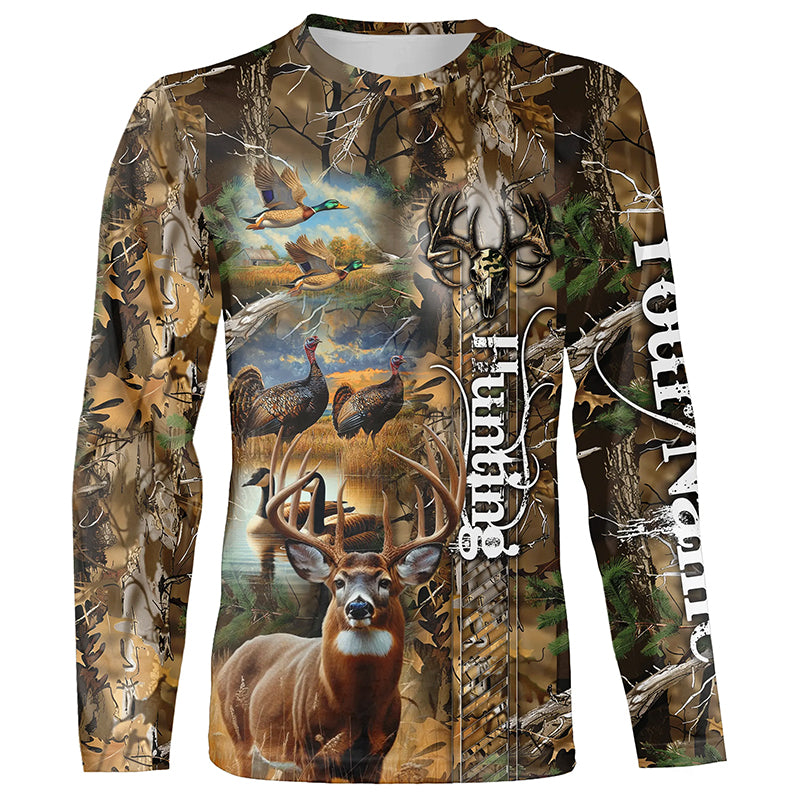 Deer Hunting Camo Customize Name 3D All Over Printed Shirts Personalized gift For Hunting Lovers NQS697