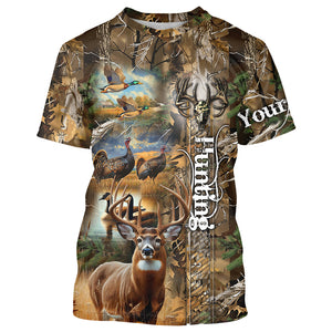 Deer Hunting Camo Customize Name 3D All Over Printed Shirts Personalized gift For Hunting Lovers NQS697