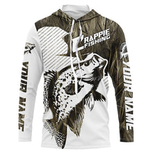 Load image into Gallery viewer, Crappie Fishing Long Sleeve Tournament Fishing Shirts, Custom Crappie Fishing Jerseys |Brown Camo IPHW6339