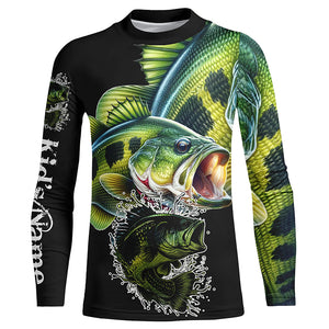 Largemouth Bass Fishing Customize Name long sleeves fishing shirts NQS1795