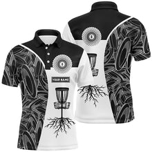 Load image into Gallery viewer, Black camo white Mens disc golf polo shirt custom disc golf jerseys team mens disc golf NQS5930