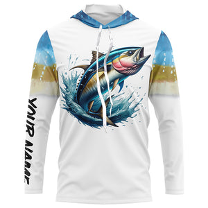 Tuna Fishing Scales Custom long sleeve Fishing Shirt, personalized Tuna fishing apparel NQS578