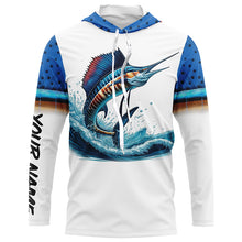 Load image into Gallery viewer, Sailfish Fishing Scales Custom long sleeve Fishing Shirt, personalized Sailfish fishing apparel NQS579