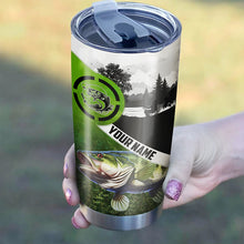Load image into Gallery viewer, 1PC Largemouth Bass Fishing Tumbler green camo Customize Tumbler Cup - Personalized fishing gift NQSD171