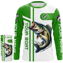 Load image into Gallery viewer, Largemouth bass fishing Customize name and boat name fishing shirts for men, custom fishing apparel NQS3073