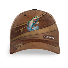 Load image into Gallery viewer, Rainbow trout fishing hats for men, women custom name baseball best Rainbow trout fisherman caps NQS5540