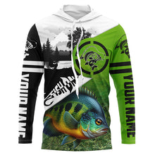 Load image into Gallery viewer, Bluegill Fishing green performance fishing shirt Custom Bluegill fishing shirts jerseys NQS6012