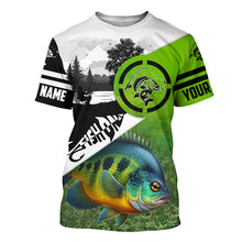 Load image into Gallery viewer, Bluegill Fishing green performance fishing shirt Custom Bluegill fishing shirts jerseys NQS6012