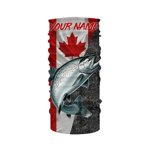 Canadian Flag salmon Fishing Custom long sleeve performance Fishing Shirts, salmon Fishing jerseys NQS5037