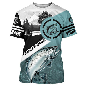 Chinook Salmon ( King Salmon) Fishing customize UV protection performance long sleeve fishing shirts NQS615