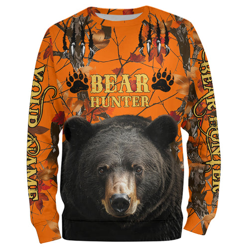 Black Bear Hunting Customize Name 3D All Over Printed Shirts Personalized Hunting gifts NQS637