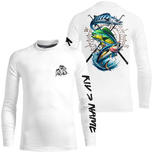 Load image into Gallery viewer, Personalized offshore Fishing jerseys, Mahi mahi, Wahoo, Tuna Long Sleeve tournament fishing shirts NQS6226