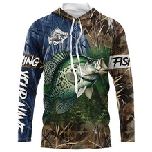 Load image into Gallery viewer, Crappie Fishing camo fishing team shirts, custom Performance Long Sleeve fishing shirts - NQS1260