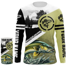 Load image into Gallery viewer, Walleye Fishing performance fishing shirt UV protection customized name long sleeves fishing apparel NQS1268