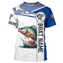 Load image into Gallery viewer, Crappie fishing UV protection Customize name and boat name crappie tournament shirts NQS3014