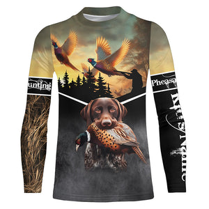 Pheasant hunting dog German Shorthaired Pointer Custom Name 3D All over print hunting camo Shirts NQS1742