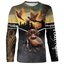 Load image into Gallery viewer, Pheasant hunting dog German Shorthaired Pointer Custom Name 3D All over print hunting camo Shirts NQS1742